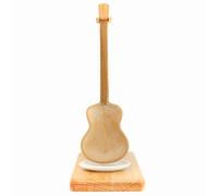 Winkee Rocks - Cuillère de cuisine en forme de guitare avec support I Ustensiles de cuisine musicaux en bois I Bac ramasse-gouttes résistant au lave-vaisselle I Idéal pour faire des portions