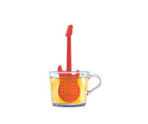 Winkee Rocks - Passoire à thé pour guitare - œuf à thé pour thé en vrac | infuseur à thé drôle | Passoire à thé pour tasse | Passoire à épices en silicone | Figurine de guitare à thé | Cadeau