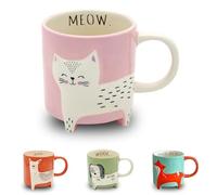 Winkee Tasse à Café Chat Mignon - Mug XXL 450 ml en Céramique - Mug Café et Tasse à Thé pour Maman (Edition été)