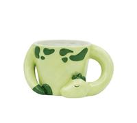 Winkee Tasse à Café Dino Endormi - Mug Café et Tasse à Thé Élégante en Céramique - Grande Tasse XL - Cadeau Anniversaire Fête des Mères Pères