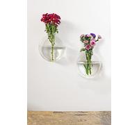 WINKEE Vases muraux Dahlia Transparent 13 x 12 x 14 cm
