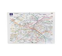 Winkler - Set de table Plastique Ratp - 47x34 cm - Napperon rectangle - Facile à nettoyer - Imprimé carte métro de Paris