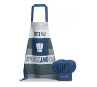 WINKLER - Set Tablier + Toque enfant Indigo - 100% coton - Petit Ange