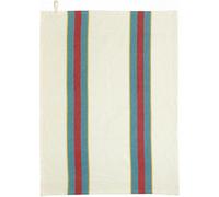 WINKLER Torchon recyclé lavé Yuna bleu/naturel - 50 x 70 cm
