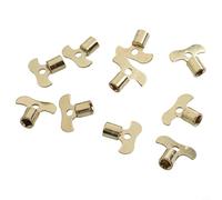 Winlaovate Ensemble de clés de robinet de jardin en laiton pour robinet d'eau extérieur et bavoir de tuyau arrêt de robinet verrouillable avec prise carrée, construction en métal pour cour