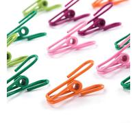 Winlaovate Épingles à linge multi-usages avec revêtement en vinyle - Clips d'étanchéité robustes - Couleurs assorties - Pinces de séchage pour la cuisine, les sacs alimentaires, les photos, les