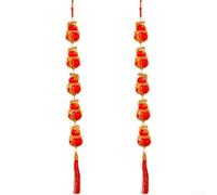 Winlaovate Lanterne décorative de Nouvel An chinois, lanterne de mariage rouge à suspendre pour festival du printemps, décoration d'intérieur asiatique traditionnelle, décoration d'extérieur ABS (B)