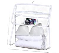 Winlaovate Sac de rangement transparent à suspendre étanche pour salle de bain, pochette de rangement murale, sous-vêtements, douche, téléphone, sac de toilette (F)