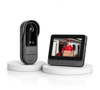 Winnes Sonnette sans Fil avec Camera et ecran Visiophone Caméra de Sonnette 1080P Vision 170°,sans APP,IP 65 Exterieur Etanche,Vision Nocturne,Audio Bidirectionnel
