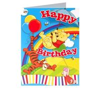 Winnie l'ourson Carte d'anniversaire Motif arc-en-ciel