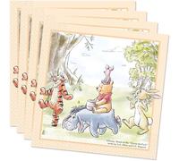 Winnie l'ourson - Lot de 20 serviettes en papier - 33 x 33 cm - 2 couches - Décoration d'anniversaire d'enfant - Serviettes en papier pour enfants