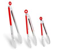 WINPOST Lot de 3-21 cm, 27 cm et 34 cm, en acier inoxydable et poignée antidérapante résistante à la chaleur - Idéal pour la cuisine, la salade, les grillades et les barbecues (21 cm + 27 cm + 34 cm,