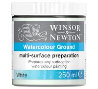 Winsor & Newton 3060001 Préparation multi-surfaces - Pour toile, bois, verre, métal et plastique - Apprêt invisible pour des couleurs lumineuses - Blanc, 250 ml