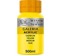 Winsor & Newton – Peinture acrylique Galeria – Jaune moyen de cadmium semi-opaque – 500 ml