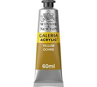 Winsor & Newton Acrylique Galeria 60ml Jaune Ocre Série 1 | Peinture acrylique d'introduction faite avec des pigments professionnels, parfaite pour les débutants, texture beurrée