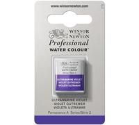 Winsor & Newton Aquarelle Professionnel - Peinture Aquarelle, Haute Luminosité, Résistante à la Lumière, Qualité Archive, Demi Godet, Couleur Outremer Violet