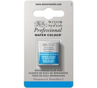 Winsor & Newton Aquarelle Professionnel - Peinture Aquarelle, Haute Luminosité, Résistante à la Lumière, Qualité Archive, Demi Godet, Couleur Nuance de Bleu de Manganèse