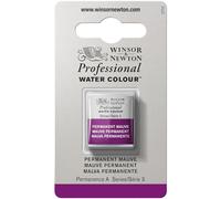 Winsor & Newton Aquarelle Professionnel - Peinture Aquarelle, Haute Luminosité, Résistante à la Lumière, Qualité Archive, Demi Godet, Couleur Mauve Permanent
