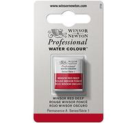 Winsor & Newton Aquarelle Professionnel - Peinture Aquarelle, Haute Luminosité, Résistante à la Lumière, Qualité Archive, Demi Godet, Couleur Rouge Winsor Foncé