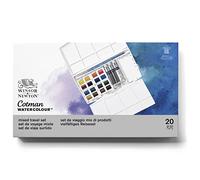 Winsor & Newton Cotman Aquarelle Set De Voyage Mixte 16 Demi-Godets + 3 tubes 8ml