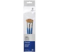 Winsor & Newton Cotman - Lot de pinceaux - 3 parties - éventail, one stroke, rond - taille : 2, 4, 6 mm