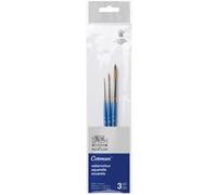 Winsor & Newton - Pinceaux Aquarelle Cotman - Rond synthétique, manche court, N°0/4/8 - Lot de 3 (Pack 2)