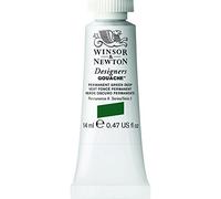 Winsor & Newton Designers Gouache - Peinture Gouache pour le Dessin, L'illustration, le Design - Aquarelle Opaque, Tube de 14ml, Couleur Vert Fonce Permanent