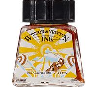 Winsor & Newton – Encre à dessiner N°633 Jaune Lumineux – Flacon 14 ml Série 1