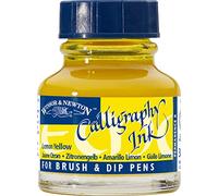 Winsor & Newton Encre de Calligraphie Flacon 30ml 345 Jaune Citron Série 1