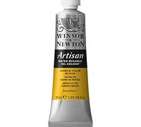 Winsor & Newton Huile Diluable à l’eau Artisan - Couleurs à l'huile Pour les Arts Plastiques - Sans Solvants, Se Diluer à l’eau, Tube de 37ML, Couleur Jaune de Cadmium Moyen