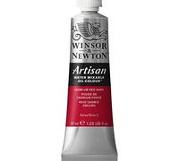 Winsor & Newton Huile Diluable à l’eau Artisan - Couleurs à l'huile Pour les Arts Plastiques - Sans Solvants, Se Diluer à l’eau, Tube de 37ML, Couleur Rouge de Cadmium Foncé