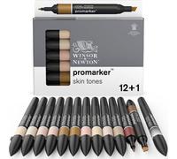 WINSOR & NEWTON Marqueurs à alcool Fine & Chisel, 12+1pcs SKIN TONES