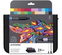 WINSOR & NEWTON Promarker Arts and Illustration Wallet - 24 pièces