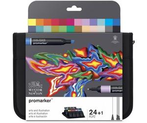 WINSOR & NEWTON Promarker Arts and Illustration Wallet - 24 pièces