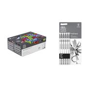 Winsor & Newton Promarker Brush Coffret X48 Collection des essentiels & Noir Fineliner Assortment Set