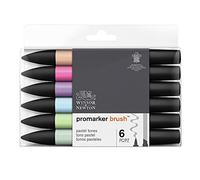 Winsor & Newton Promarker Brush Set de 6 Tons pastels