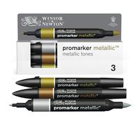 Winsor & Newton Promarker Set de 3 Tons Metallic