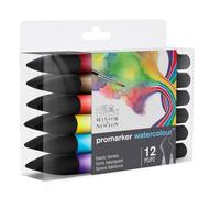 Marqueurs aquarelle Winsor & Newton Promarker Brush & Fine, 12pcs BASIC