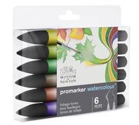 Winsor & Newton Promarker Watercolour™ Set 6 Marqueurs Tons Feuillage