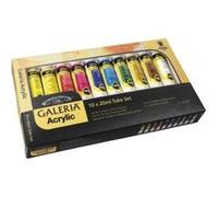 WINSOR & NEWTON - SET DE PEINTURE EN TUBES GALERIA ACRYLIQUE 10 X 20 ML G