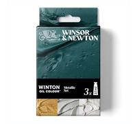 Winsor & Newton Winton Huile Set de 3 tubes 37ml Métalliques, Mètalliques