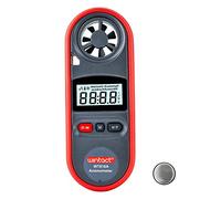 Wintact Jauge de compteur de vitesse du vent portable anémomètre, anémomètre de température de l'air numérique thermomètre de compteur de vitesse du vent vélomètre CVC