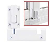 Wintek Verrou de sécurité pour porte coulissante de terrasse, s'adapte sur le rail supérieur, à l'épreuve des enfants pour porte de terrasse ou rail inférieur, pour garder votre famille en sécurité (1