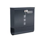 Wintem - Boîte aux Lettres d'extérieur imperméable en Acier Inoxydable avec Serrure et 2 clés, fenêtre Porte-nom et Compartiment Journal, Installation Murale pour la Maison et Le Bureau