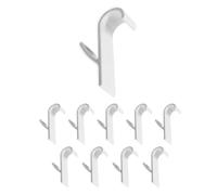 Wintem - Crochets porte-manteau chauffe-serviettes en lot de 10, blancs en plastique robuste, faciles à installer sur radiateur et portes sans trous, crochet gain de place pour maison, bureau, salle