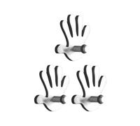 Wintem Lot de 3 aimants à clés en acier de différentes formes de coeur, rond, carré et main - Idéal pour ranger vos clés à l'entrée - utile pour accrocher même des bijoux ou des petits objets