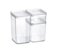 Wintem Lot de 3 récipients alimentaires avec couvercle hermétique avec joint en silicone pour préserver la fraîcheur - Idéal pour stocker des aliments dans un garde-manger, un réfrigérateur ou un