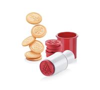 Wintem Lot de 6 tampons pour biscuits de Noël en silicone 5,5 cm - Matériaux sûrs et résistants - Formes avec différents motifs de Noël - Facile et pratique à utiliser - Lavable en machine