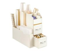 Wintem - Porte-capsules 9 compartiments et 2 tiroirs - Jusqu'à 60 gélules et 20 dosettes - Porte-dosettes pour café - Peu encombrant, polyvalent, pratique - 13,9 x 31 x 28,7 cm - Idéal pour la cuisine