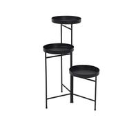 Wintem - Porte-pots d'intérieur en fer à 3 étages de 20 cm de diamètre, structure robuste et stable, design vertical, gain de place, pour balcon et salon, support jusqu'à 3 kg, pour étagère